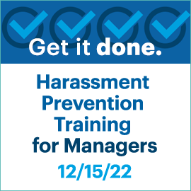 Harassment Prevention Training for Managers, December 15, 2022