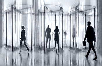office building entry way