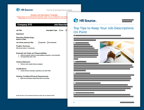 Job description template and article: Top Tips to Keep Your Job Descriptions On Point