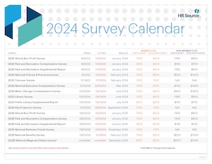 2024 Survey Calendar