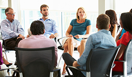 people sitting in circle 