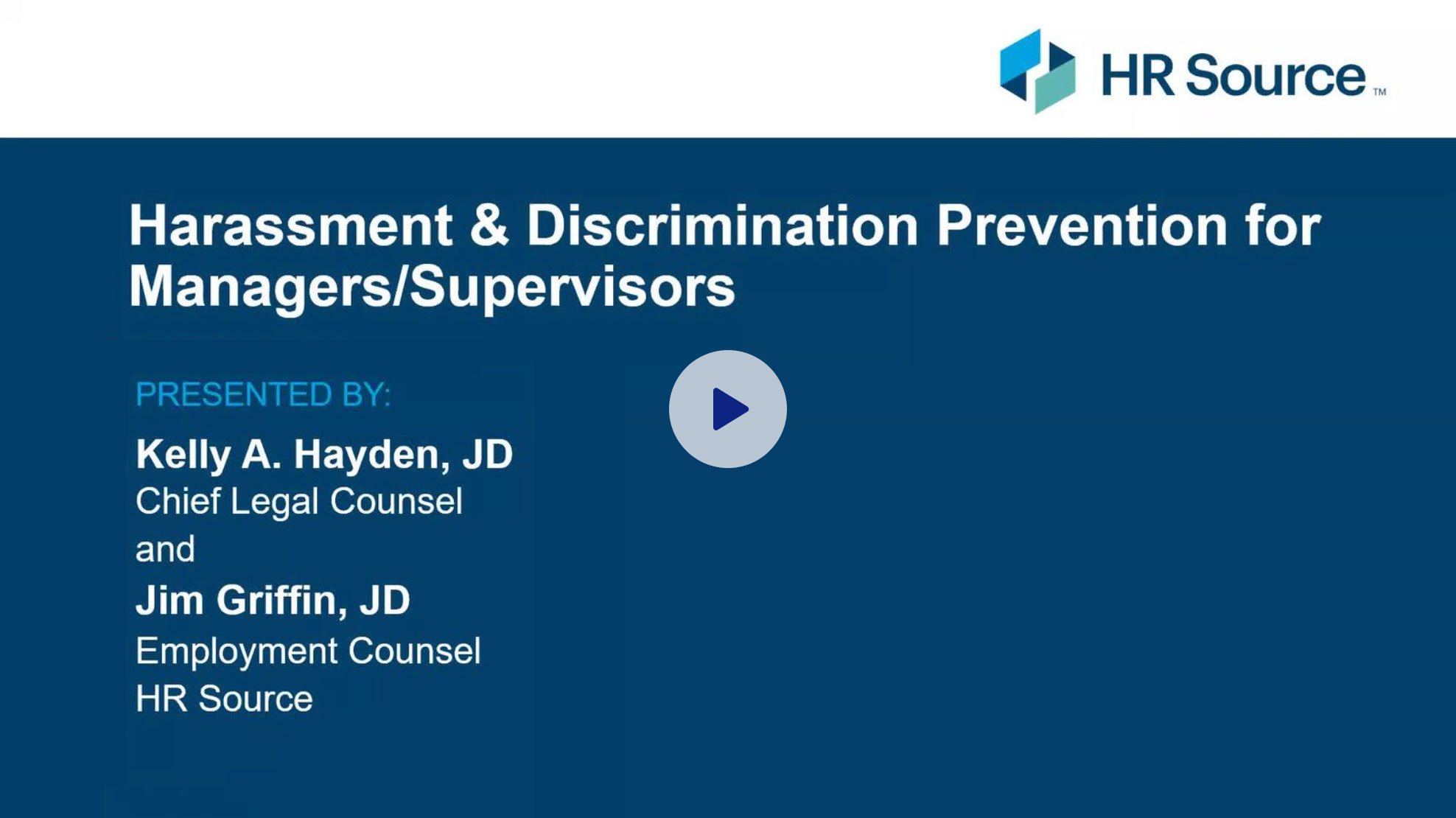 Harassment Prevention Training for Managers