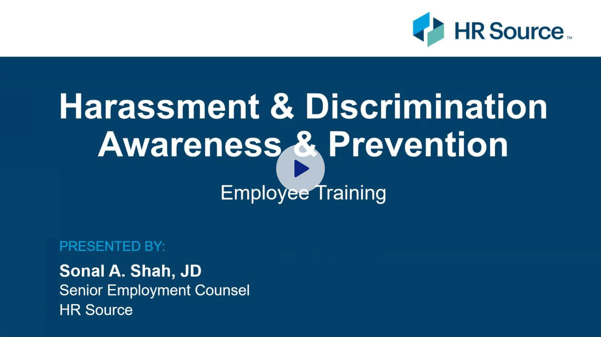 Harassment Prevention Training for Employees