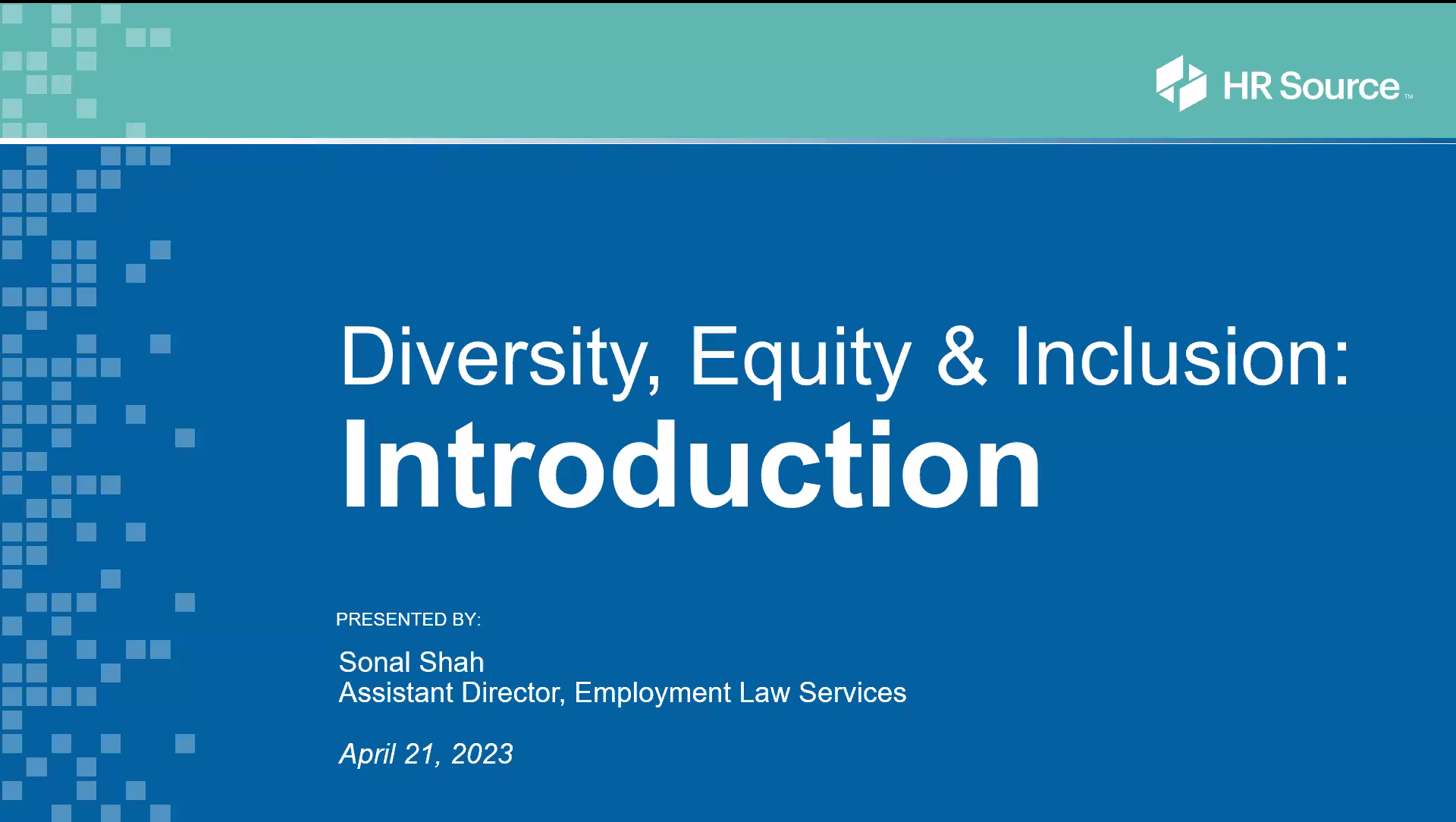 Diversity, Equity & Inclusion: Introduction