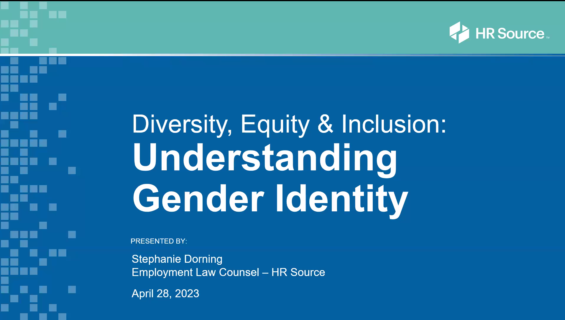 Diversity, Equity & Inclusion: Understanding Gender Identity