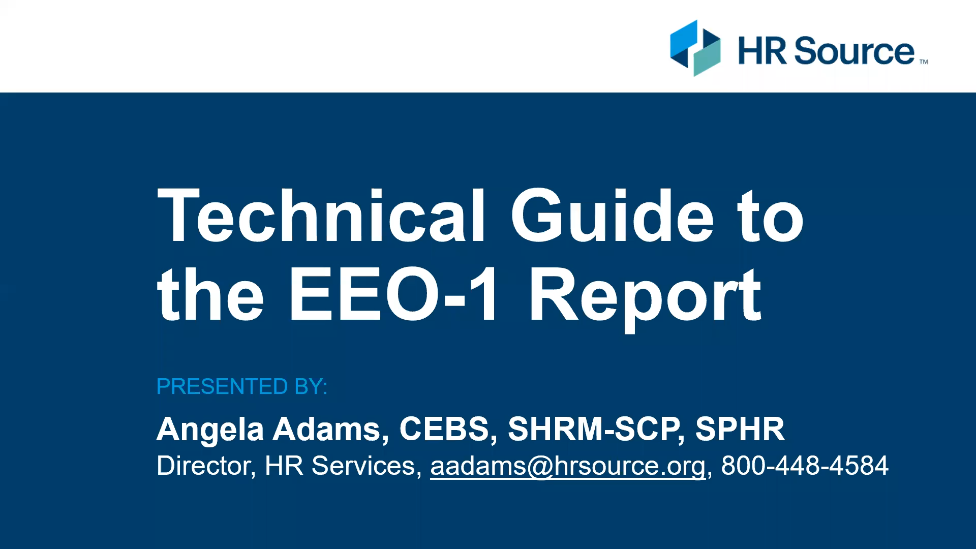 Technical Guide to the EEO-1 Report