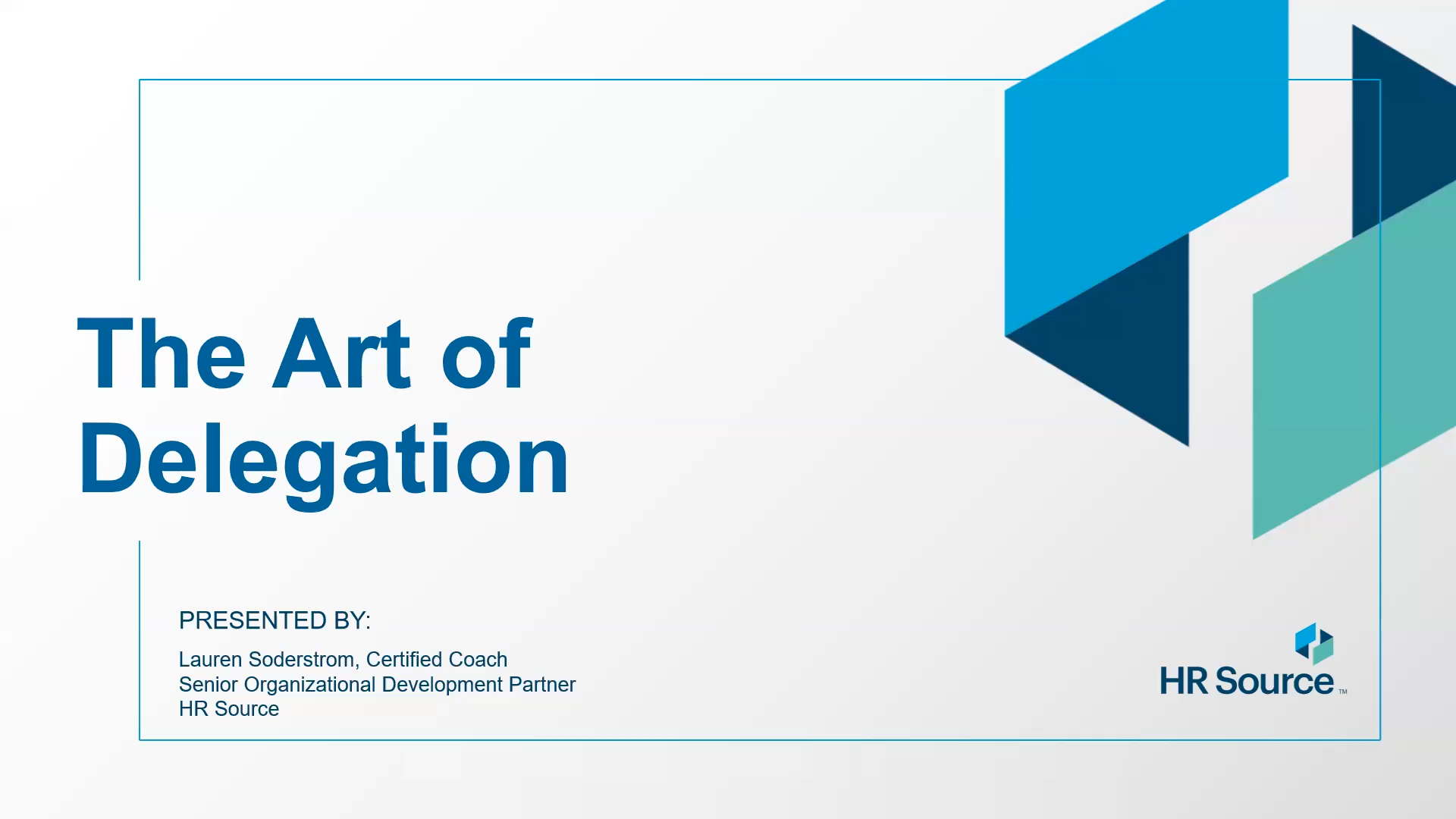 The Art of Delegation