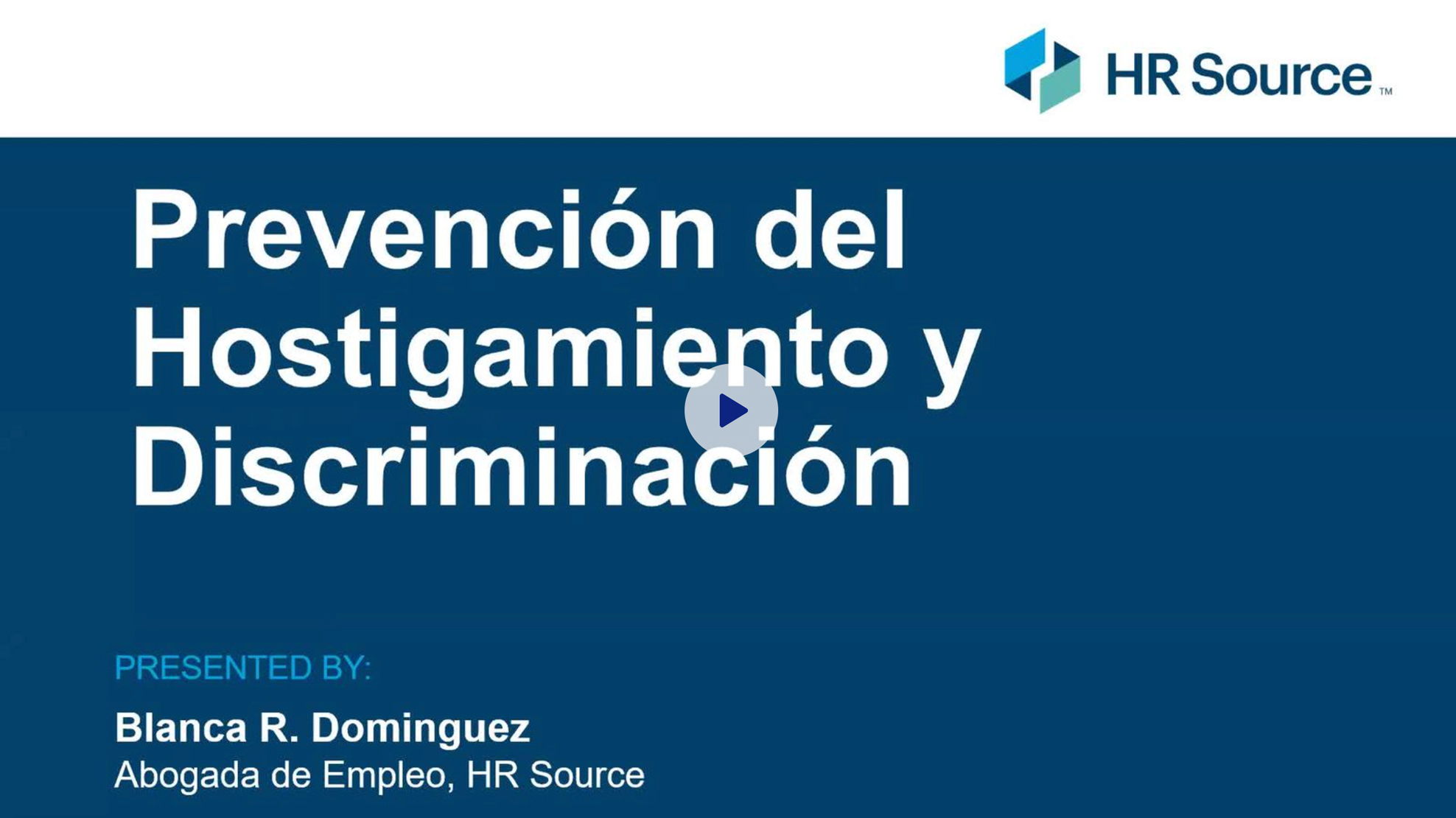 Harassment Prevention Training for Employees (Spanish)