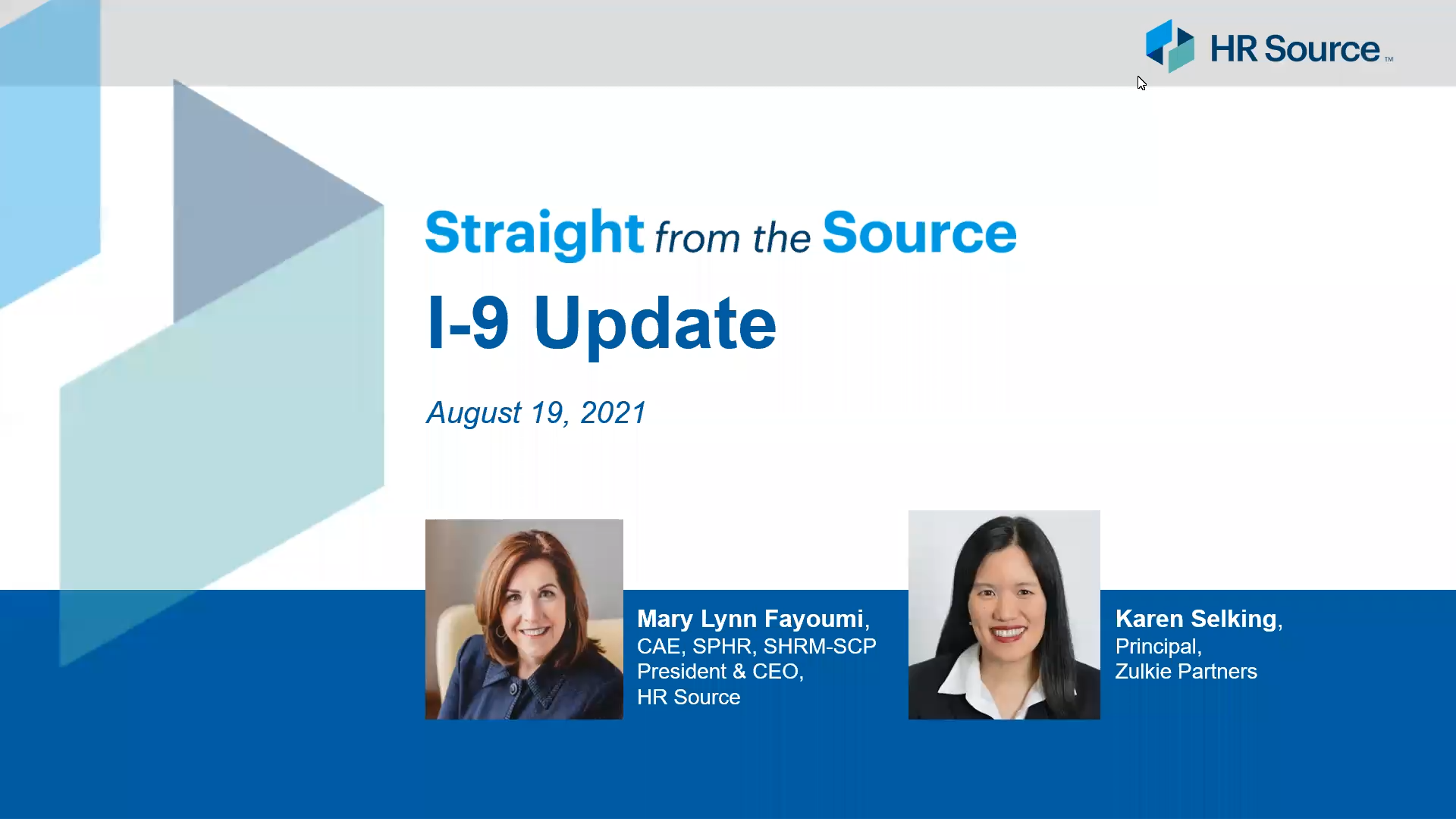 Straight from the Source: I-9 Update